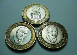 Marcus Garvey on Jamaican 20 dollar coins