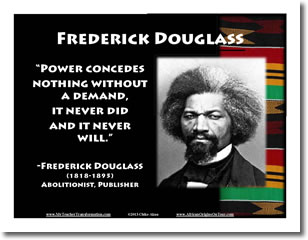 FREDERICK DOUGLASS Black History Motivational Art 13"×19" Inspirational Poster 